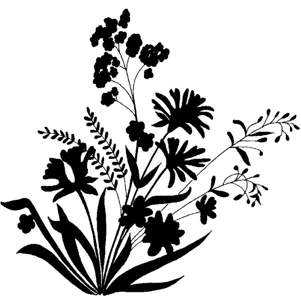 free clip art flower silhouette - photo #42