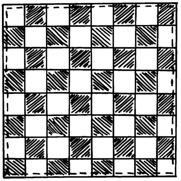 C 2352 Checkers Fabric Square