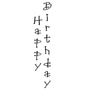 A 2015 Happy Birthday Vertical (Cool Dots)