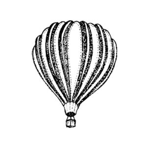 B 1010 Striped Balloon