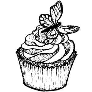 E 1017 Butterfly Cupcake