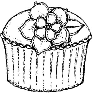 E 1019 Posy Cupcake