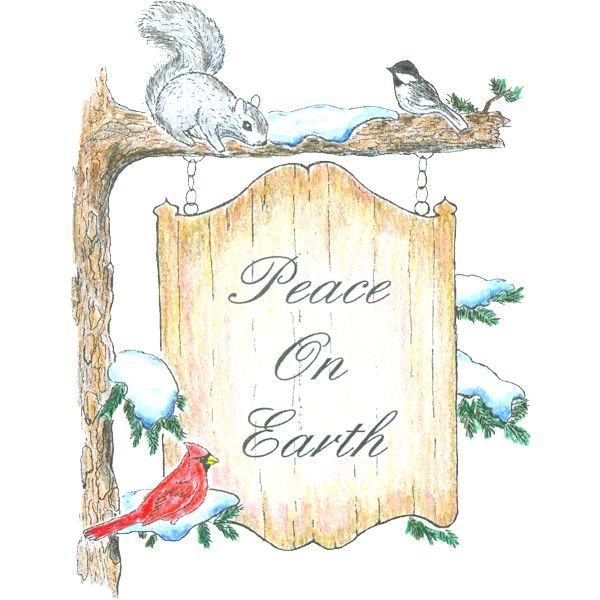 609ac Peace On Earth Sign Purple Daisy Design
