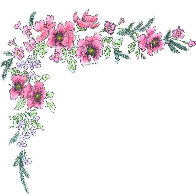 106BC Large Pansy Corner Purple Daisy Design Purple Daisy Design