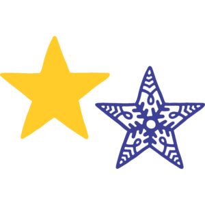 Die 6069 Star Snowflake colored