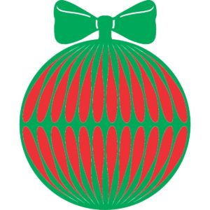 F 2586 Droplet Christmas Ball Colored