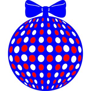 F 2587 Dotted Christmas Ball Colored
