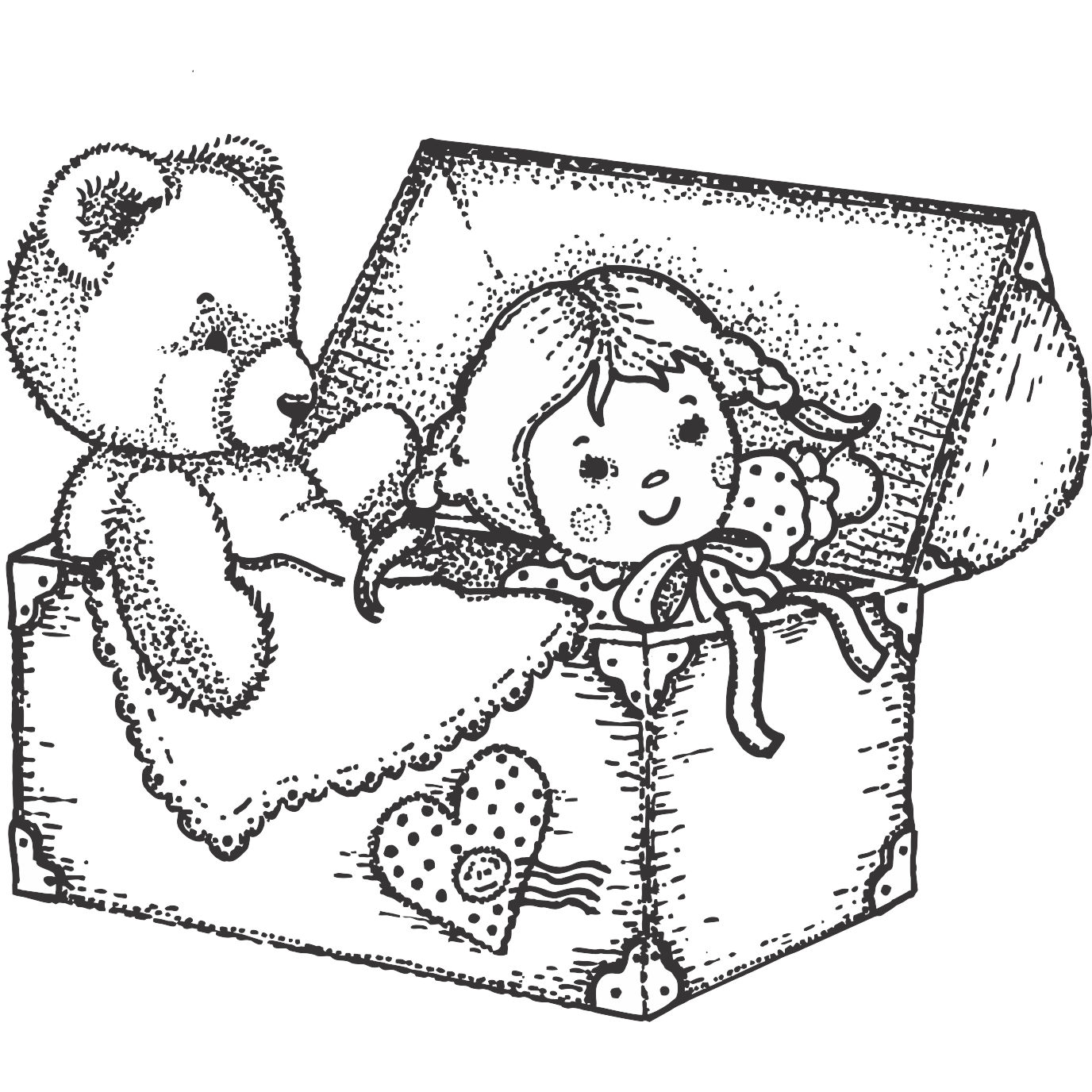 2459 toy trunk purple daisy design