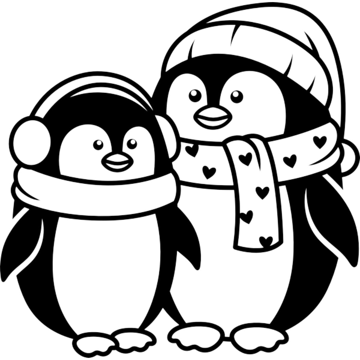 2780 Penguin Love | Purple Daisy Design | Purple Daisy Design