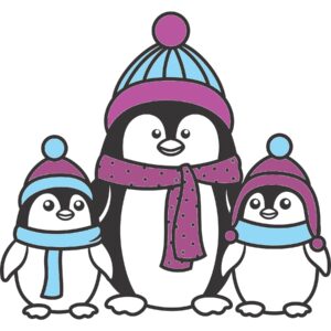 K 2781 Penguin Mom & Babies